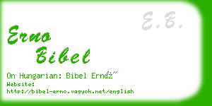 erno bibel business card